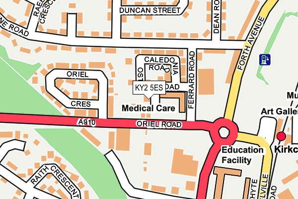 KY2 5ES map - OS OpenMap – Local (Ordnance Survey)