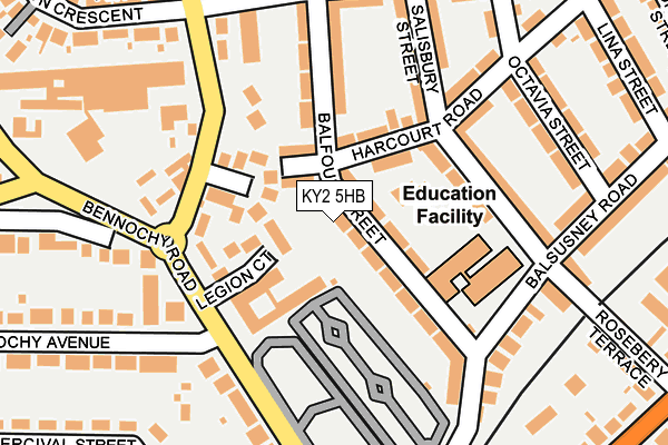 KY2 5HB map - OS OpenMap – Local (Ordnance Survey)