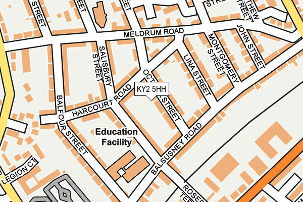 KY2 5HH map - OS OpenMap – Local (Ordnance Survey)