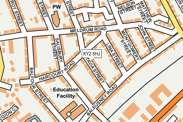 KY2 5HJ map - OS OpenMap – Local (Ordnance Survey)