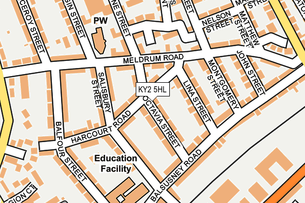 KY2 5HL map - OS OpenMap – Local (Ordnance Survey)