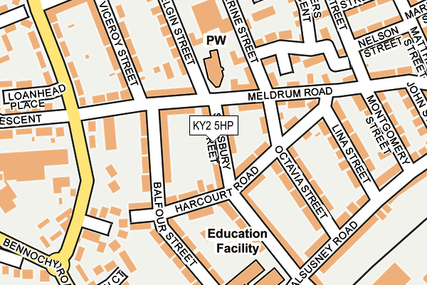 KY2 5HP map - OS OpenMap – Local (Ordnance Survey)