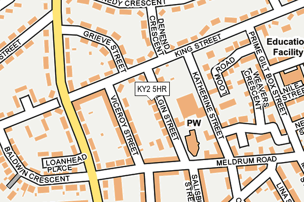 KY2 5HR map - OS OpenMap – Local (Ordnance Survey)