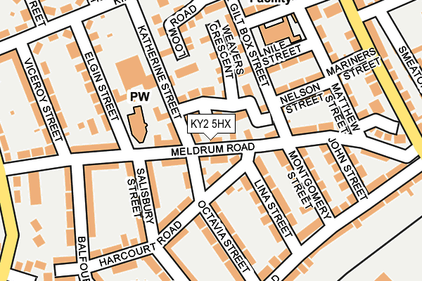 KY2 5HX map - OS OpenMap – Local (Ordnance Survey)