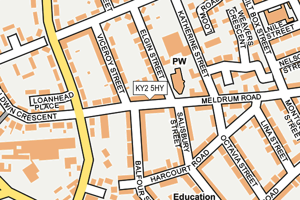 KY2 5HY map - OS OpenMap – Local (Ordnance Survey)