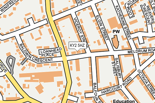 KY2 5HZ map - OS OpenMap – Local (Ordnance Survey)