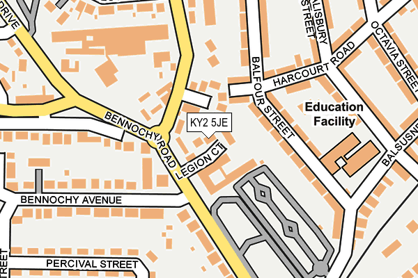 KY2 5JE map - OS OpenMap – Local (Ordnance Survey)