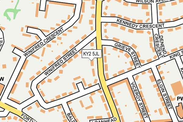 KY2 5JL map - OS OpenMap – Local (Ordnance Survey)