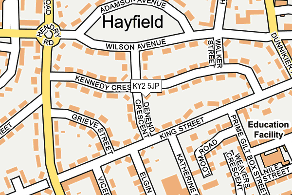 KY2 5JP map - OS OpenMap – Local (Ordnance Survey)