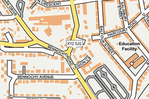 KY2 5JQ map - OS OpenMap – Local (Ordnance Survey)