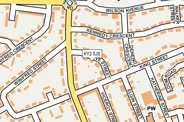 KY2 5JS map - OS OpenMap – Local (Ordnance Survey)