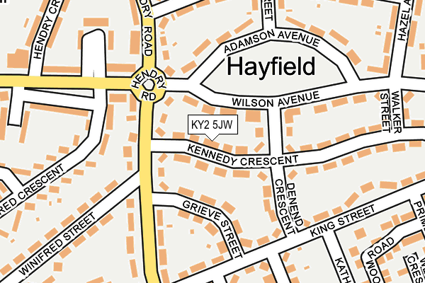 KY2 5JW map - OS OpenMap – Local (Ordnance Survey)