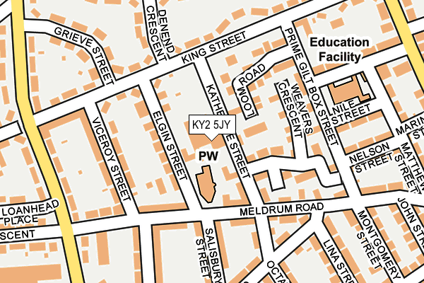 KY2 5JY map - OS OpenMap – Local (Ordnance Survey)