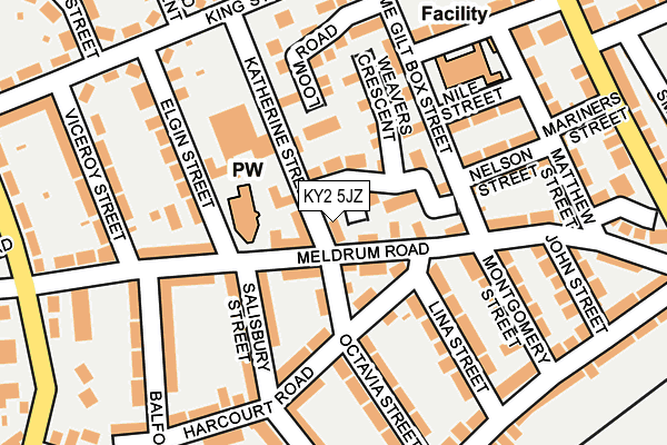 KY2 5JZ map - OS OpenMap – Local (Ordnance Survey)