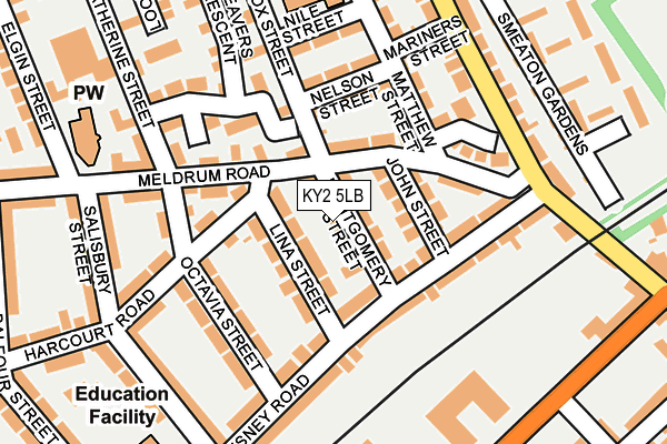 KY2 5LB map - OS OpenMap – Local (Ordnance Survey)