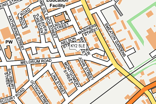 KY2 5LE map - OS OpenMap – Local (Ordnance Survey)