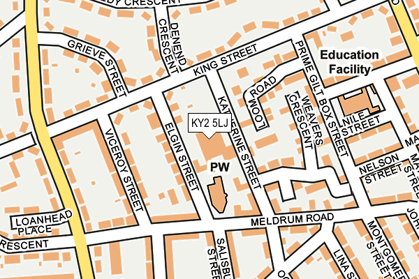 KY2 5LJ map - OS OpenMap – Local (Ordnance Survey)