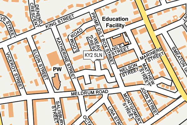 KY2 5LN map - OS OpenMap – Local (Ordnance Survey)