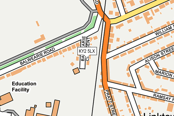 KY2 5LX map - OS OpenMap – Local (Ordnance Survey)