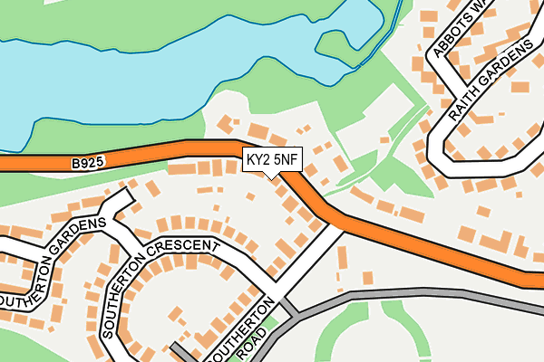 KY2 5NF map - OS OpenMap – Local (Ordnance Survey)