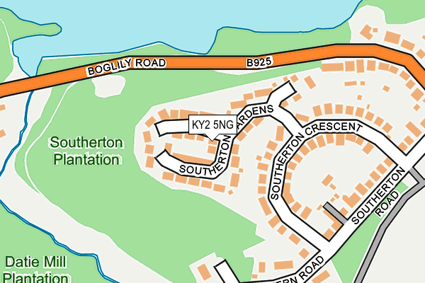 KY2 5NG map - OS OpenMap – Local (Ordnance Survey)