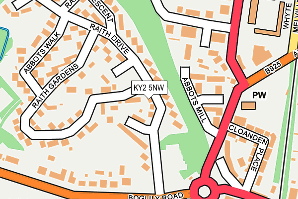 KY2 5NW map - OS OpenMap – Local (Ordnance Survey)