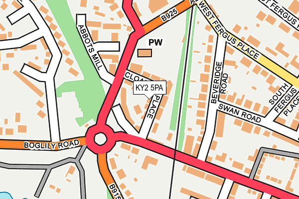 KY2 5PA map - OS OpenMap – Local (Ordnance Survey)