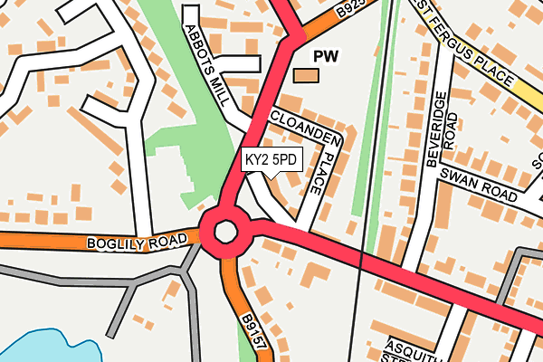 KY2 5PD map - OS OpenMap – Local (Ordnance Survey)