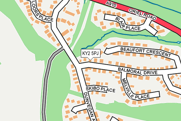 KY2 5PJ map - OS OpenMap – Local (Ordnance Survey)