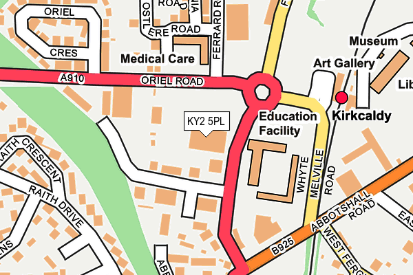 KY2 5PL map - OS OpenMap – Local (Ordnance Survey)