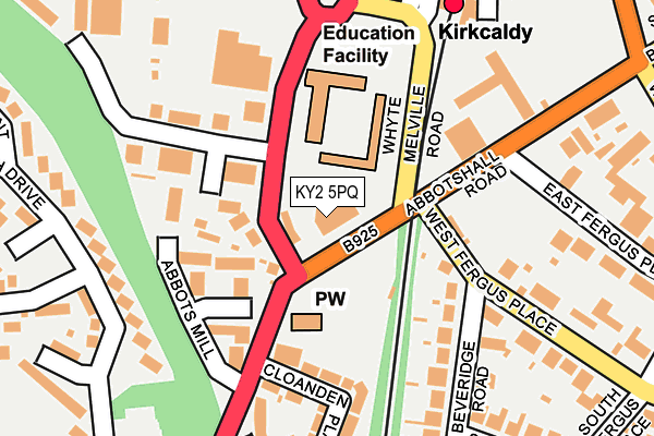 KY2 5PQ map - OS OpenMap – Local (Ordnance Survey)