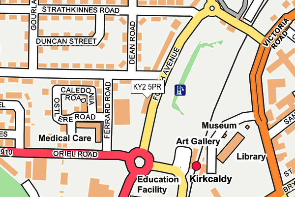 KY2 5PR map - OS OpenMap – Local (Ordnance Survey)