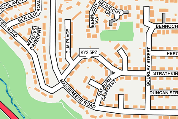 KY2 5PZ map - OS OpenMap – Local (Ordnance Survey)