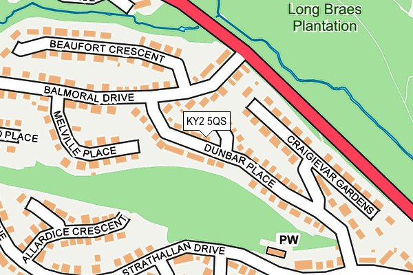 KY2 5QS map - OS OpenMap – Local (Ordnance Survey)