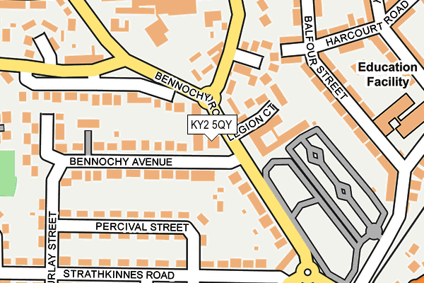 KY2 5QY map - OS OpenMap – Local (Ordnance Survey)