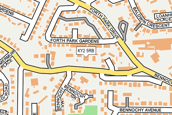 KY2 5RB map - OS OpenMap – Local (Ordnance Survey)