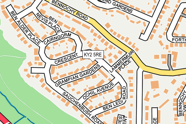 KY2 5RE map - OS OpenMap – Local (Ordnance Survey)