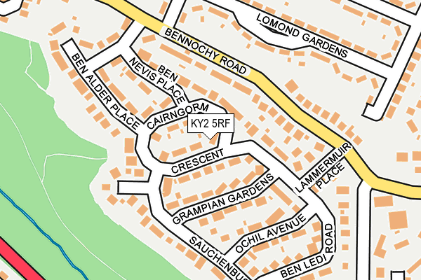 KY2 5RF map - OS OpenMap – Local (Ordnance Survey)