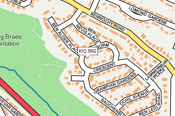 KY2 5RG map - OS OpenMap – Local (Ordnance Survey)