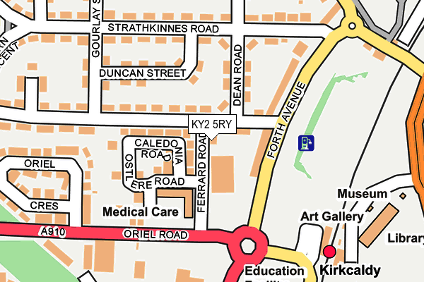 KY2 5RY map - OS OpenMap – Local (Ordnance Survey)