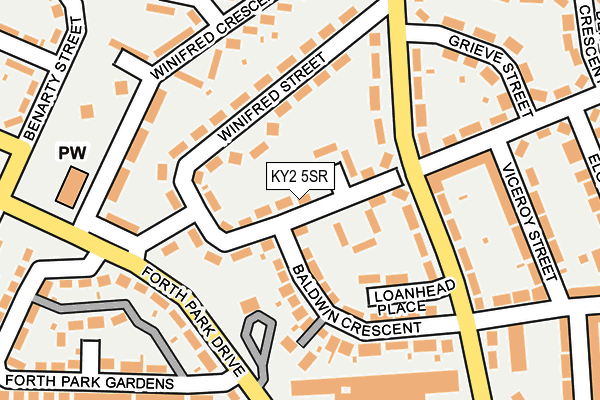 KY2 5SR map - OS OpenMap – Local (Ordnance Survey)