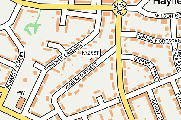 KY2 5ST map - OS OpenMap – Local (Ordnance Survey)