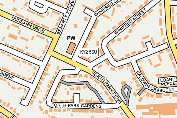 KY2 5SU map - OS OpenMap – Local (Ordnance Survey)