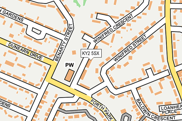 KY2 5SX map - OS OpenMap – Local (Ordnance Survey)