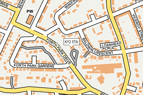 KY2 5TA map - OS OpenMap – Local (Ordnance Survey)