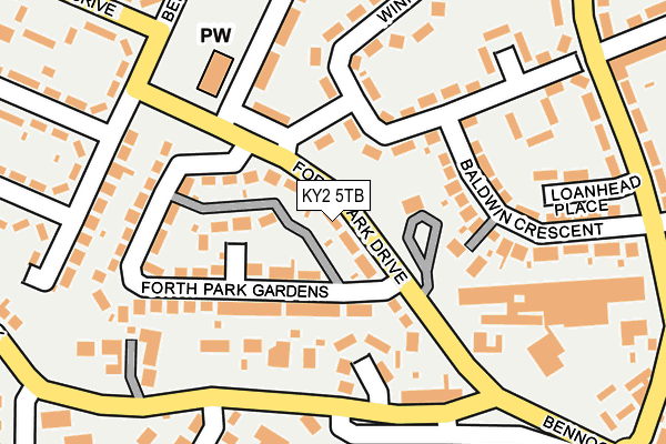 KY2 5TB map - OS OpenMap – Local (Ordnance Survey)