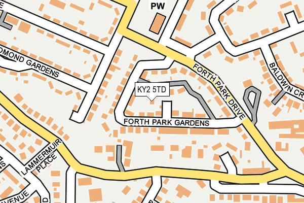 KY2 5TD map - OS OpenMap – Local (Ordnance Survey)