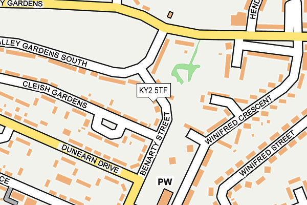 KY2 5TF map - OS OpenMap – Local (Ordnance Survey)