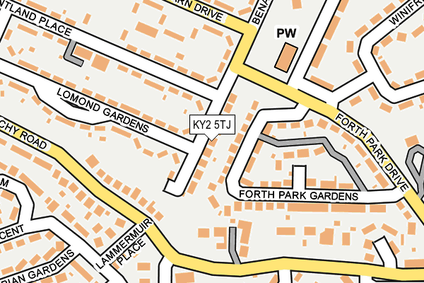 KY2 5TJ map - OS OpenMap – Local (Ordnance Survey)