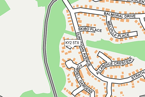 KY2 5TX map - OS OpenMap – Local (Ordnance Survey)